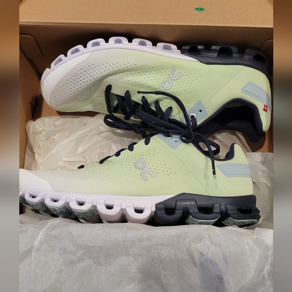 On Running Sneakers - Light Green and White - Picture 2 of 5